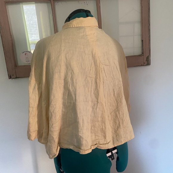 H&M Oversized Linen Shirt - Light Yellow - XXL - Picture 5 of 7